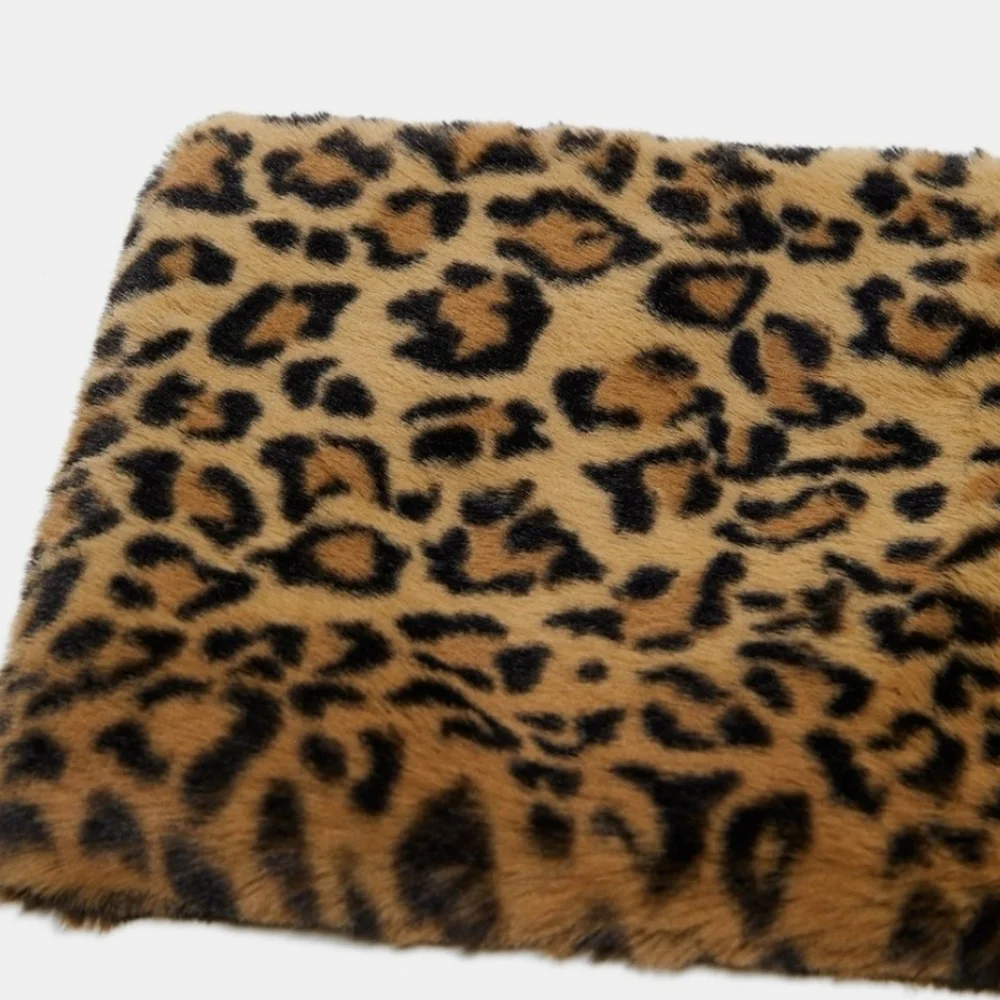 ZARA LIMITED EDITION LEOPARD FAUX FUR SCARF BRAND NEW WITH TAGS